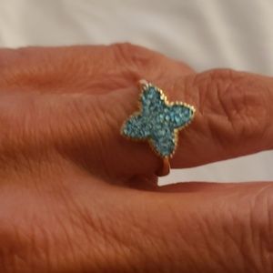 Starfish ring 925 ss gold over ss